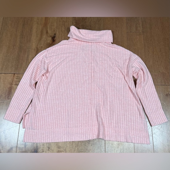 Anthropologie Maeve Vanna Ribbed Knit Pink Cowl Neck Top Women’s Small - Picture 2 of 6